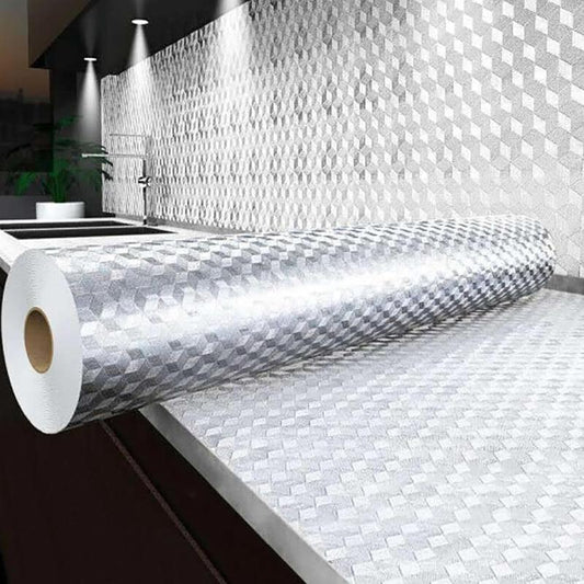 Cheezloud Papel Contacto Aluminio Autoadhesivo Diamante 40cm x 3m